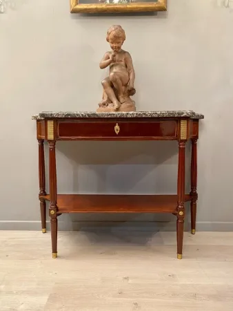 Console En Acajou d'Epoque Louis XVI Vers 1770