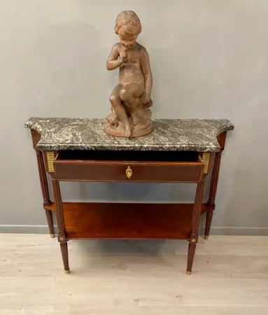 Console En Acajou d'Epoque Louis XVI Vers 1770