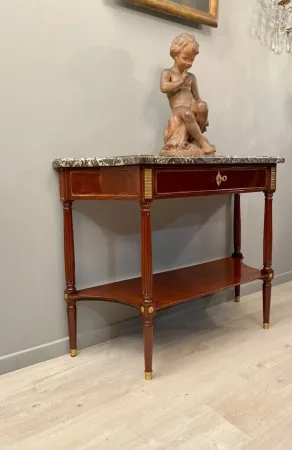 Console En Acajou d'Epoque Louis XVI Vers 1770