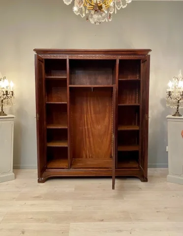 Ecole De Nancy, Majorelle, Armoire Bibliotheque Palissandre Epoque Art Nouveau