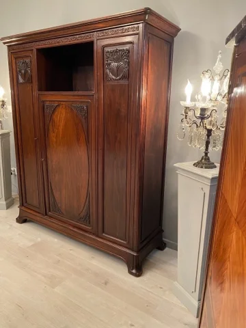 Ecole De Nancy, Majorelle, Armoire Bibliotheque Palissandre Epoque Art Nouveau