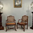 Paire De Fauteuils d'Epoque Regence Fond De Canne Vers 1730