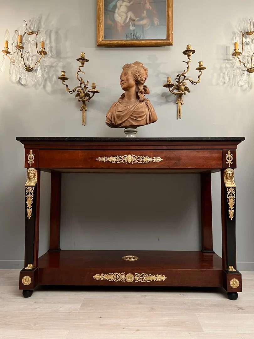 Jacob Desmalter, Large Console d'Epoque Empire Retour d'Egypte Epoque Debut XIXeme