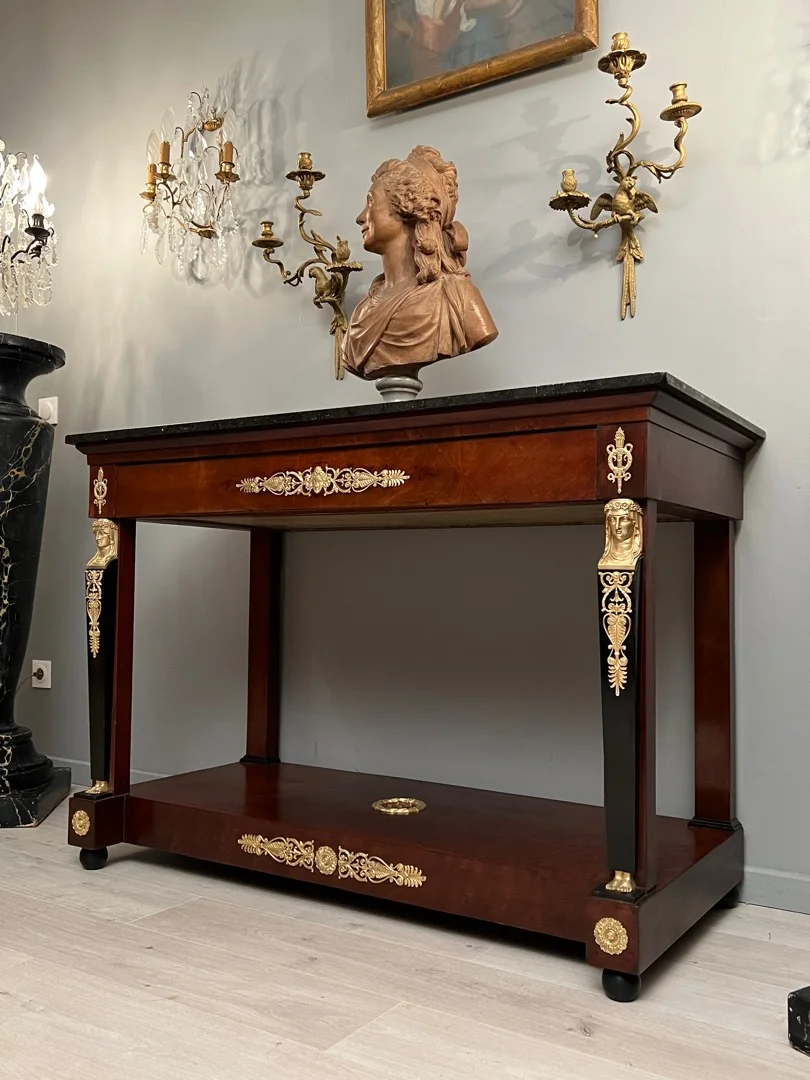 Jacob Desmalter, Large Console d'Epoque Empire Retour d'Egypte Epoque Debut XIXeme