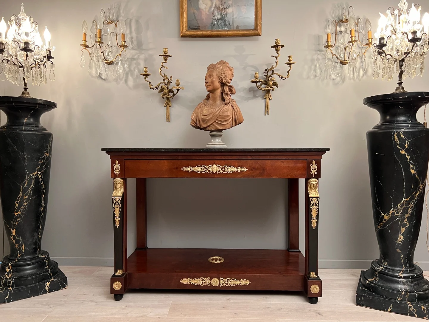 Jacob Desmalter, Large Console d'Epoque Empire Retour d'Egypte Epoque Debut XIXeme