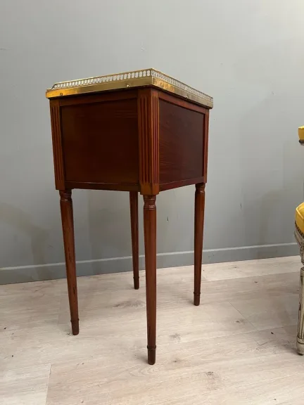 Table Chiffonniere En Acajou d'Epoque Louis XVI Fin XVIIIème