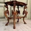 Dans Le Gout De Gabriel Viardot, Table En Noyer Japonisante Fin XIXeme