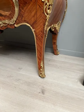 Belle Commode Louis XV En Marqueterie Epoque Napoleon III Vers 1870