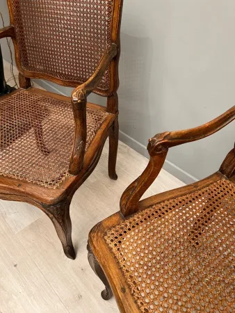 Paire De Fauteuils Cannés Moulures Et Sculptes d'Epoque Régence