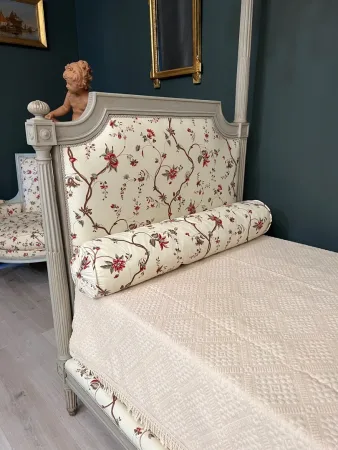 Lit A Baldaquin Dit En Chaire A Prêcher d'Epoque Louis XVI Vers 1770