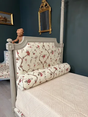 Lit A Baldaquin Dit En Chaire A Prêcher d'Epoque Louis XVI Vers 1770