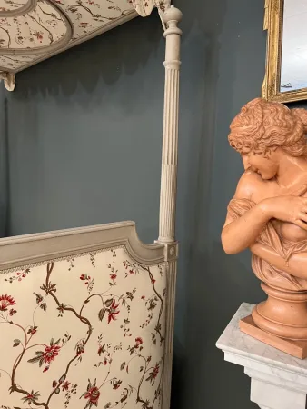Lit A Baldaquin Dit En Chaire A Prêcher d'Epoque Louis XVI Vers 1770
