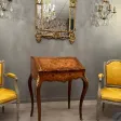 Bureau De Pente Dos d'Ane En Marqueterie d'Epoque Napoleon III Vers 1870