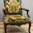 Large Fauteuil A Dossier Plat d'Epoque Régence Debut XVIIIème