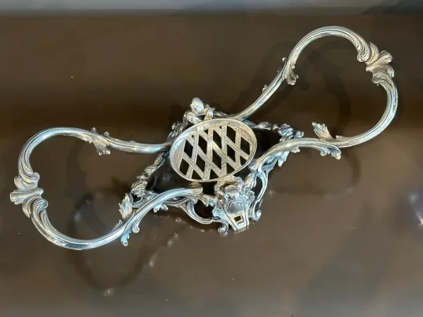 Baccarat, Centre De Table En Bronze Argente Et Cristal Epoque XIXeme