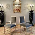 Elegante Suite De 4 Chaises Laquées De Style Louis XVI Epoque XIXème