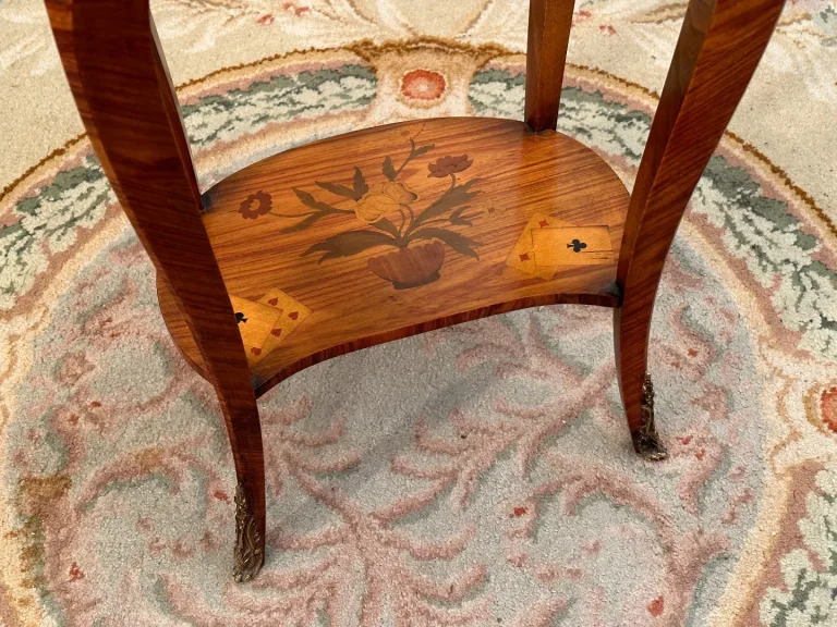 Dlg Topino, Petite Table De Salon En Marqueterie De Style Transition