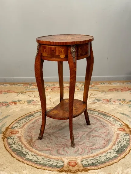 Dlg Topino, Petite Table De Salon En Marqueterie De Style Transition