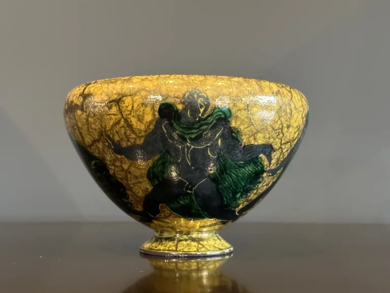 Jean Mayodon (1893 - 1967), Coupe Décor à  l'Antique En Céramique Emaillée Sèvres