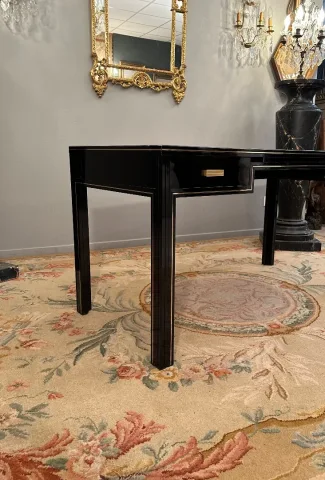 Pierre Vandel, Bureau Laqué Noir, Paris, Vers 1970