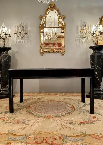 Pierre Vandel, Bureau Laqué Noir, Paris, Vers 1970