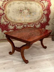 Bureau Plat En Acajou Epoque Empire Restauration XIXeme