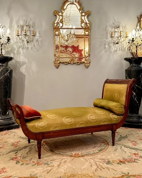 Jacob Frères, Méridienne Lit De Repos En Acajou Epoque Directoire Vers 1795