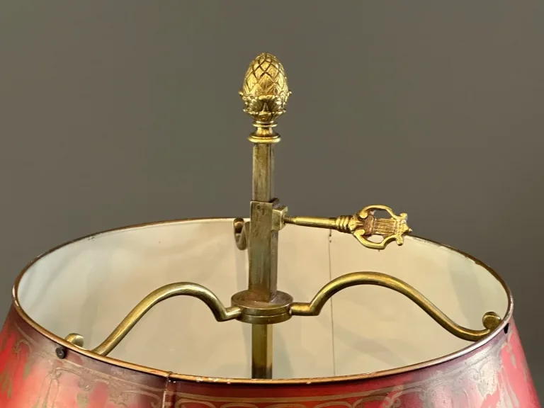 Lampe Bouillotte Bronze Doré De Style Empire Vers 1900