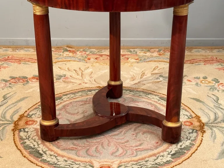 Gueridon Tripode En Acajou De Style Empire Epoque XIXème