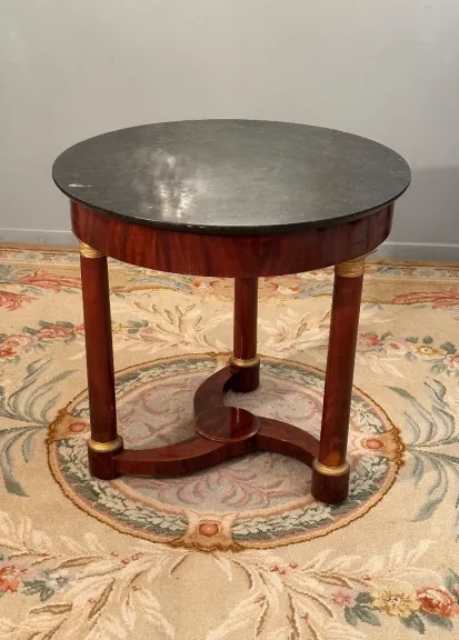 Gueridon Tripode En Acajou De Style Empire Epoque XIXème