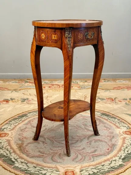 Table De Salon Marqueterie De Style Louis XV Vers 1930