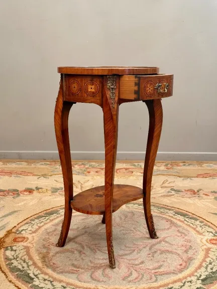 Table De Salon Marqueterie De Style Louis XV Vers 1930
