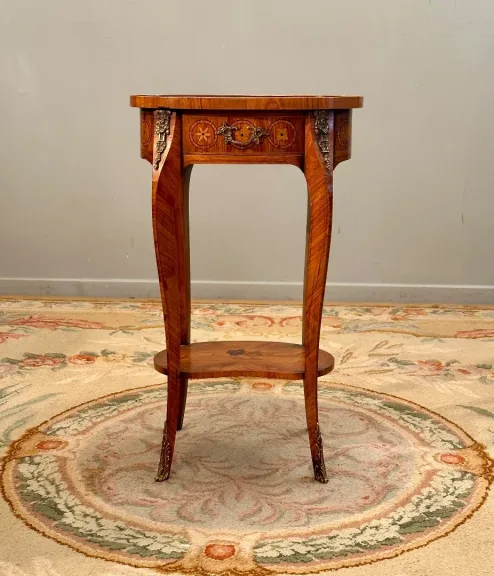 Table De Salon Marqueterie De Style Louis XV Vers 1930