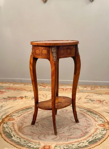 Table De Salon Marqueterie De Style Louis XV Vers 1930