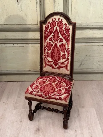 Chaise En Noyer d'Epoque Louis XIII XVIIème