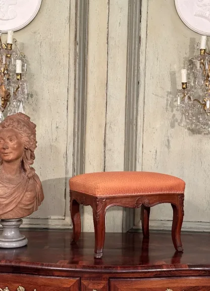 Repose Pied Tabouret De Style Louis XV Epoque XIXeme