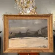 Jean Paul Brusset, Huile Sur Toile Vue De Paris (1909 - 1985)
