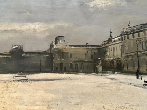 Jean Paul Brusset, Huile Sur Toile Vue De Paris (1909 - 1985)