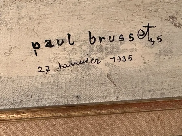 Jean Paul Brusset, Huile Sur Toile Vue De Paris (1909 - 1985)
