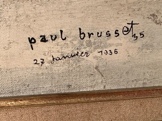 Jean Paul Brusset, Huile Sur Toile Vue De Paris (1909 - 1985)