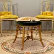 Tabouret En Bois Doré Japonisant Epoque Second Empire Vers 1860