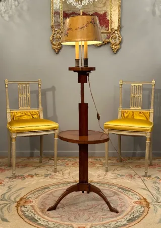 Liseuse, Gueridon Porte Torchères Acajou De Style Louis XVI Epoque XIXème
