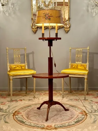 Liseuse, Gueridon Porte Torchères Acajou De Style Louis XVI Epoque XIXème