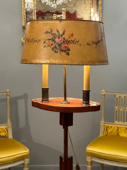 Liseuse, Gueridon Porte Torchères Acajou De Style Louis XVI Epoque XIXème