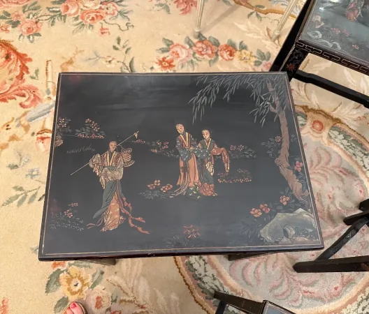 Tables Gigognes Laque Coromandel Epoque Napoleon III