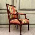 Fauteuil A Dossier Plat d'Epoque Louis XVI Vers 1780