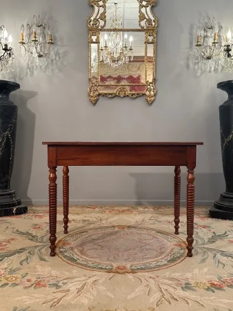 Bureau Plat En Acajou d'Epoque Restauration Vers 1820