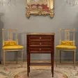 Petite Table Chiffonnière Ecritoire En Acajou d'Epoque Louis XVI Vers 1780