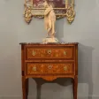 Commode Sauteuse En Marqueterie d'Epoque Transition Louis XV - Louis XVI Vers 1770