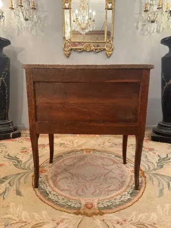 Commode Sauteuse En Marqueterie d'Epoque Transition Louis XV - Louis XVI Vers 1770
